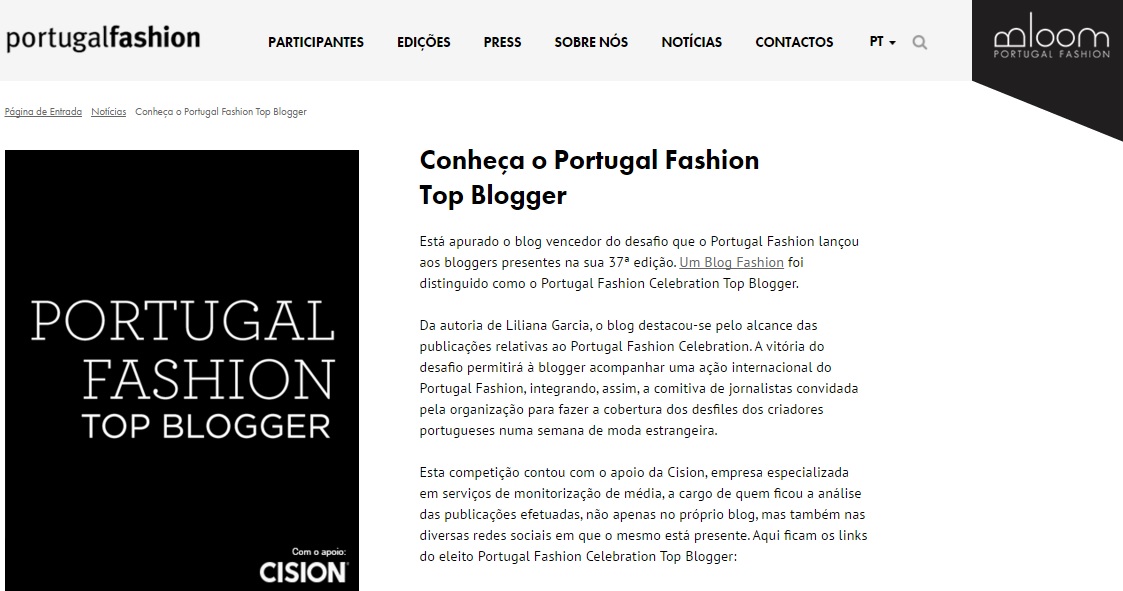 PORTUGAL FASHION TOP BLOGGER | PRESS